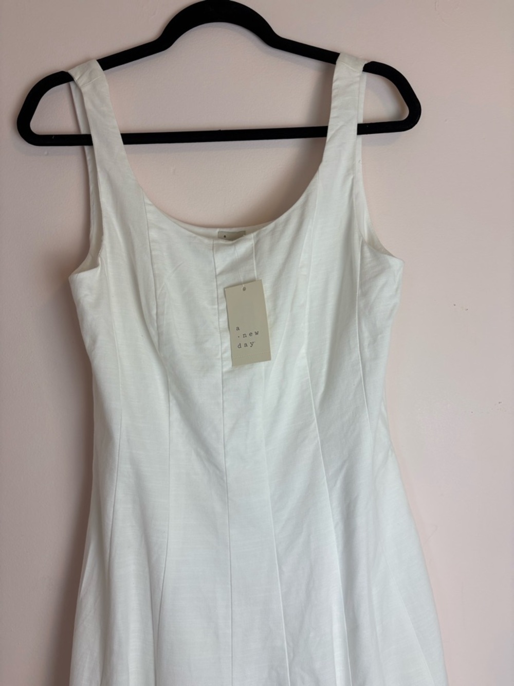 New with tags- new day White Midi Scoop-Neck Dress - Picture 6 of 6